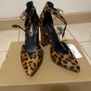 Leopard Print Chunky Express Heels